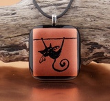Cat on a Wire Pendant
