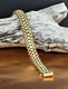 Leather & Crystal Bracelet - clear AB/gold