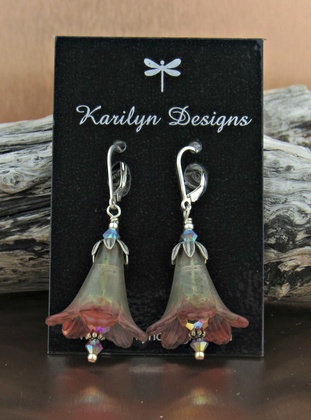 Flower Earrings Earthtone: click to enlarge