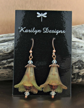 Acrylic Flower Earrings: click to enlarge