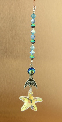 Crystal Sun Catcher - Mermaid Tail: click to enlarge