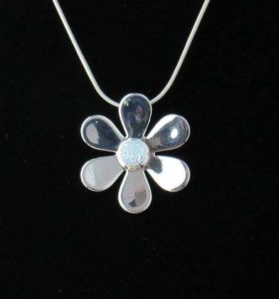 Silver Flower Pendant: click to enlarge