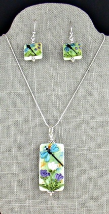 Lampwork Bead Set - Dragonfly: click to enlarge