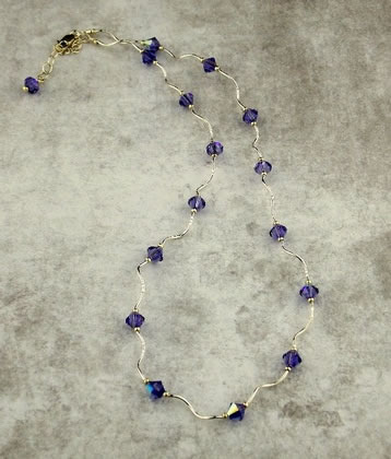 Twisted Crystal Necklace: click to enlarge