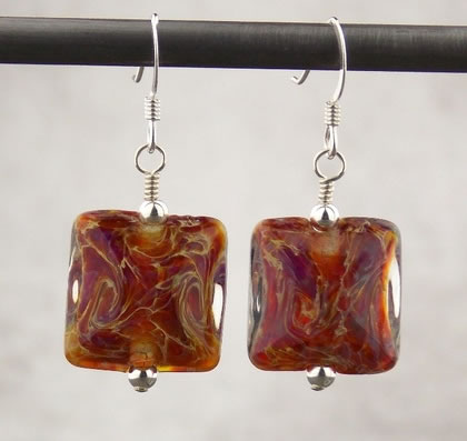 Amber Abstract Earrings: click to enlarge