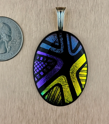 Etched Oval Pendant: click to enlarge