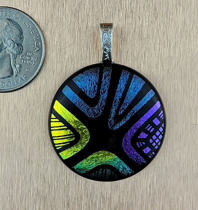 Etched Circle Pendant - Purple: click to enlarge