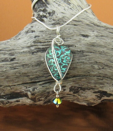 Tear Drop Wrapped Pendant: click to enlarge
