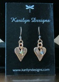 Copper Heart Earrings