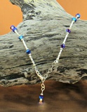 Blue/Purple Crystal Anklet