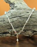 Crystal Silver Anklet - silver