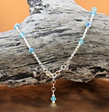Turquoise Crystal Anklet