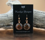 Painted Glass Earrings
