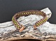 Leather & Crystal Bracelet - olive/copper